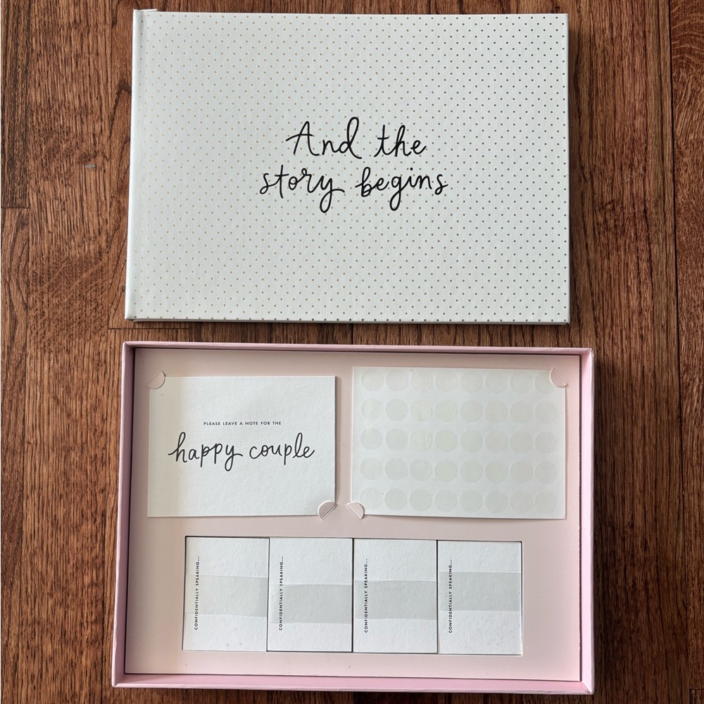 NIB Kate Spade And The Story Begins Bridal Guest Book
